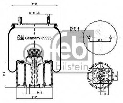 FEBI BILSTEIN 39995 Кожух пневматичної ресори