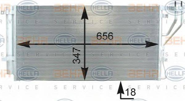 BEHR HELLA SERVICE 8FC351303161 Конденсатор, кондиціонер