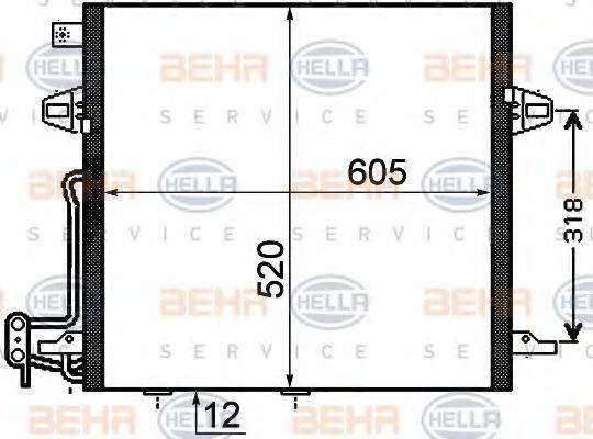 BEHR HELLA SERVICE 8FC351343084 Конденсатор, кондиціонер