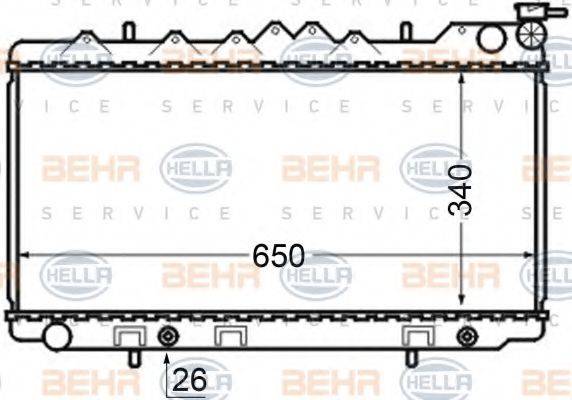 BEHR HELLA SERVICE 8MK376704581 Радіатор, охолодження двигуна