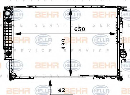BEHR HELLA SERVICE 8MK376712131 Радіатор, охолодження двигуна