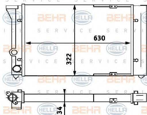 BEHR HELLA SERVICE 8MK376715301 Радіатор, охолодження двигуна