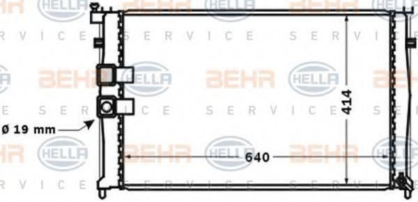 BEHR HELLA SERVICE 8MK376771431 Радіатор, охолодження двигуна