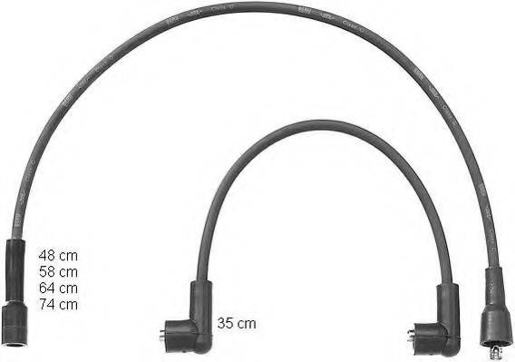 BERU ZEF1078 Комплект дротів запалювання