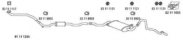 HJS VW817 Система випуску ОГ