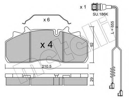 RENAULT 211433057008000 Комплект гальмівних колодок, дискове гальмо