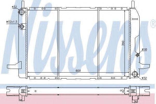 NISSENS 62213 Радіатор, охолодження двигуна