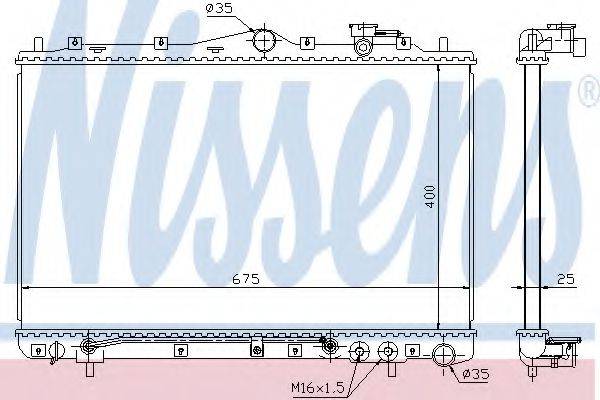NISSENS 67007 Радіатор, охолодження двигуна