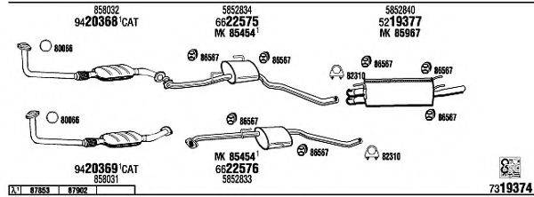 WALKER OP73253 Система випуску ОГ