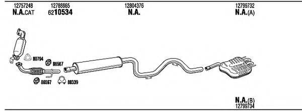 WALKER SAH09957AA Система випуску ОГ