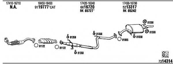 WALKER TO50894B Система випуску ОГ