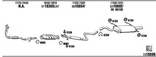 WALKER TO55970 Система випуску ОГ
