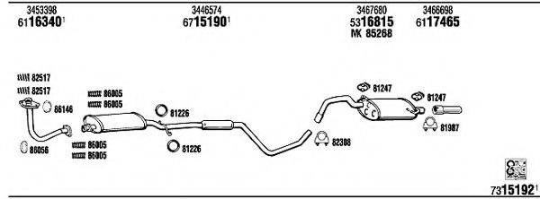 WALKER VO44005 Система випуску ОГ