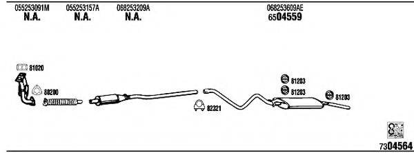 WALKER VW35162 Система випуску ОГ