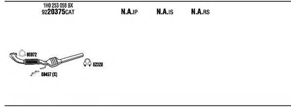 WALKER VWT05715 Система випуску ОГ