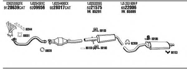 WALKER VWT10175E Система випуску ОГ