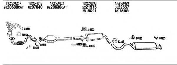 WALKER VWT14676A Система випуску ОГ