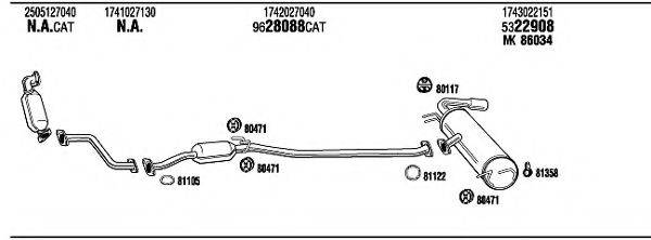FONOS TOH16252A Система випуску ОГ