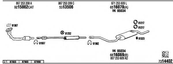 FONOS VW20510B Система випуску ОГ