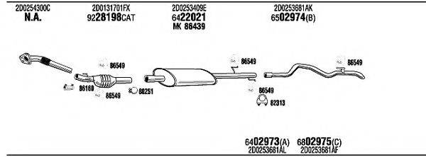 FONOS VWH14095AB Система випуску ОГ