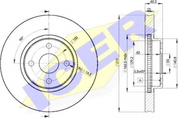 ICER 78BD13202 гальмівний диск