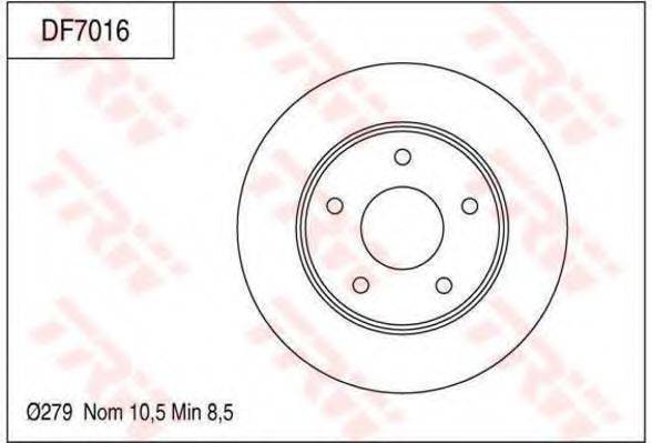 TRW DF7016 гальмівний диск