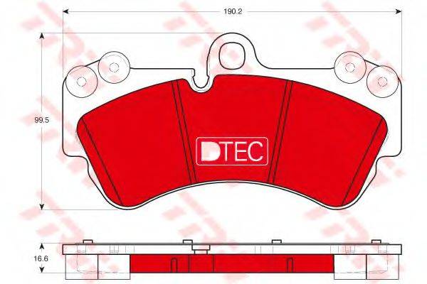TRW GDB1720DTE Комплект гальмівних колодок, дискове гальмо