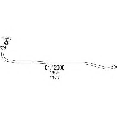 MTS 0112000 Труба вихлопного газу