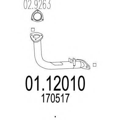 MTS 0112010 Труба вихлопного газу