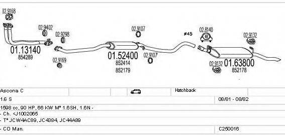 MTS C250016003396 Система випуску ОГ