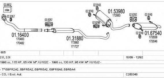 MTS C260348006262 Система випуску ОГ