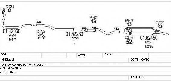MTS C260118006023 Система випуску ОГ