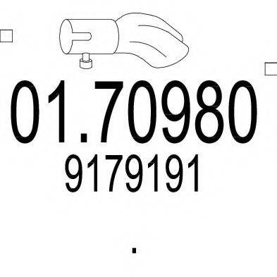 MTS 0170980 Труба вихлопного газу