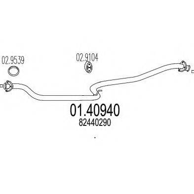 MTS 0140940 Труба вихлопного газу