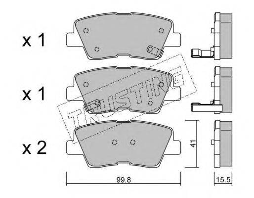 TRUSTING 9030 Комплект гальмівних колодок, дискове гальмо