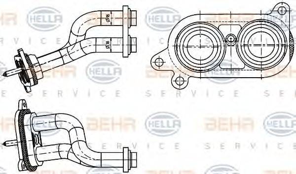 HELLA 8MY376744611 Трубопровід, теплообмінник