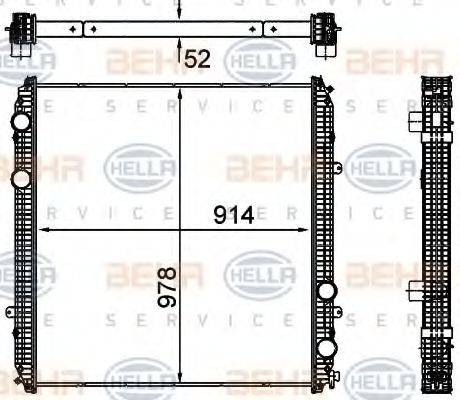 BEHR HELLA SERVICE 75199 Радіатор, охолодження двигуна