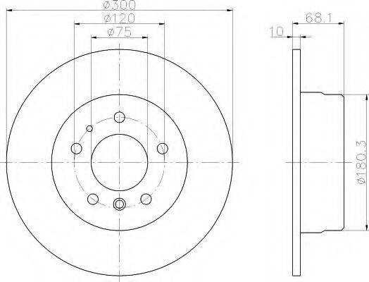 HELLA 8DD355101761 гальмівний диск