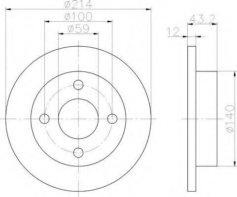 HELLA 8DD355101171 гальмівний диск