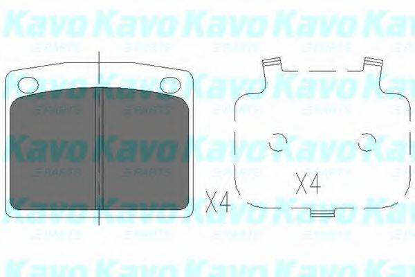 KAVO PARTS KBP2038 Комплект гальмівних колодок, дискове гальмо