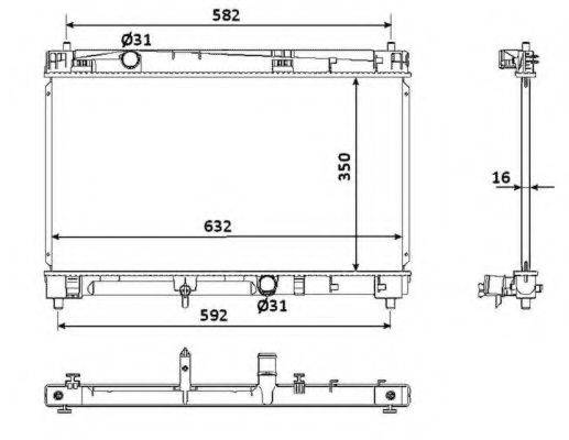 NRF 53925 Радіатор, охолодження двигуна