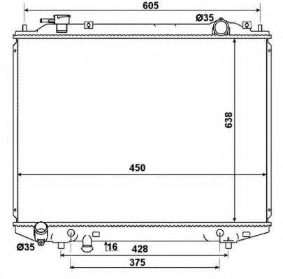 NRF 53949 Радіатор, охолодження двигуна