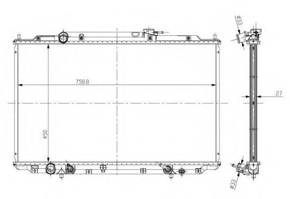 NRF 56051 Радіатор, охолодження двигуна