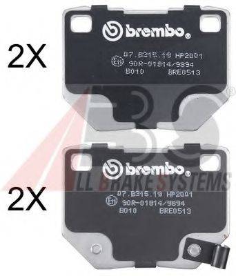 A.B.S. 36719S Комплект гальмівних колодок, дискове гальмо