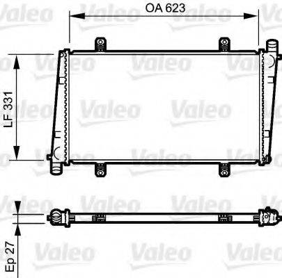 VALEO 732372 Радіатор, охолодження двигуна