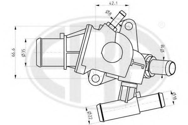 ERA 350339 Термостат, охолоджуюча рідина