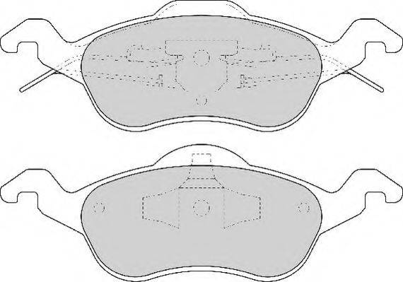 NECTO FD6790A Комплект гальмівних колодок, дискове гальмо
