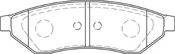 NECTO FD7309A Комплект гальмівних колодок, дискове гальмо