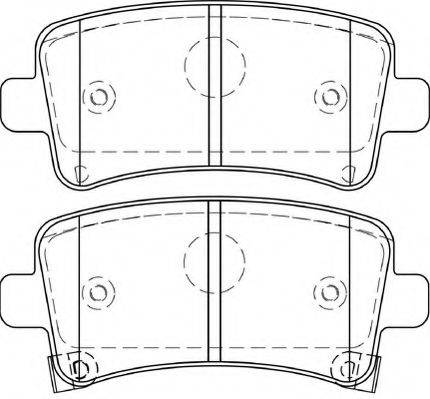 NECTO FD7448A Комплект гальмівних колодок, дискове гальмо