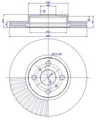 CAR 1421406 гальмівний диск